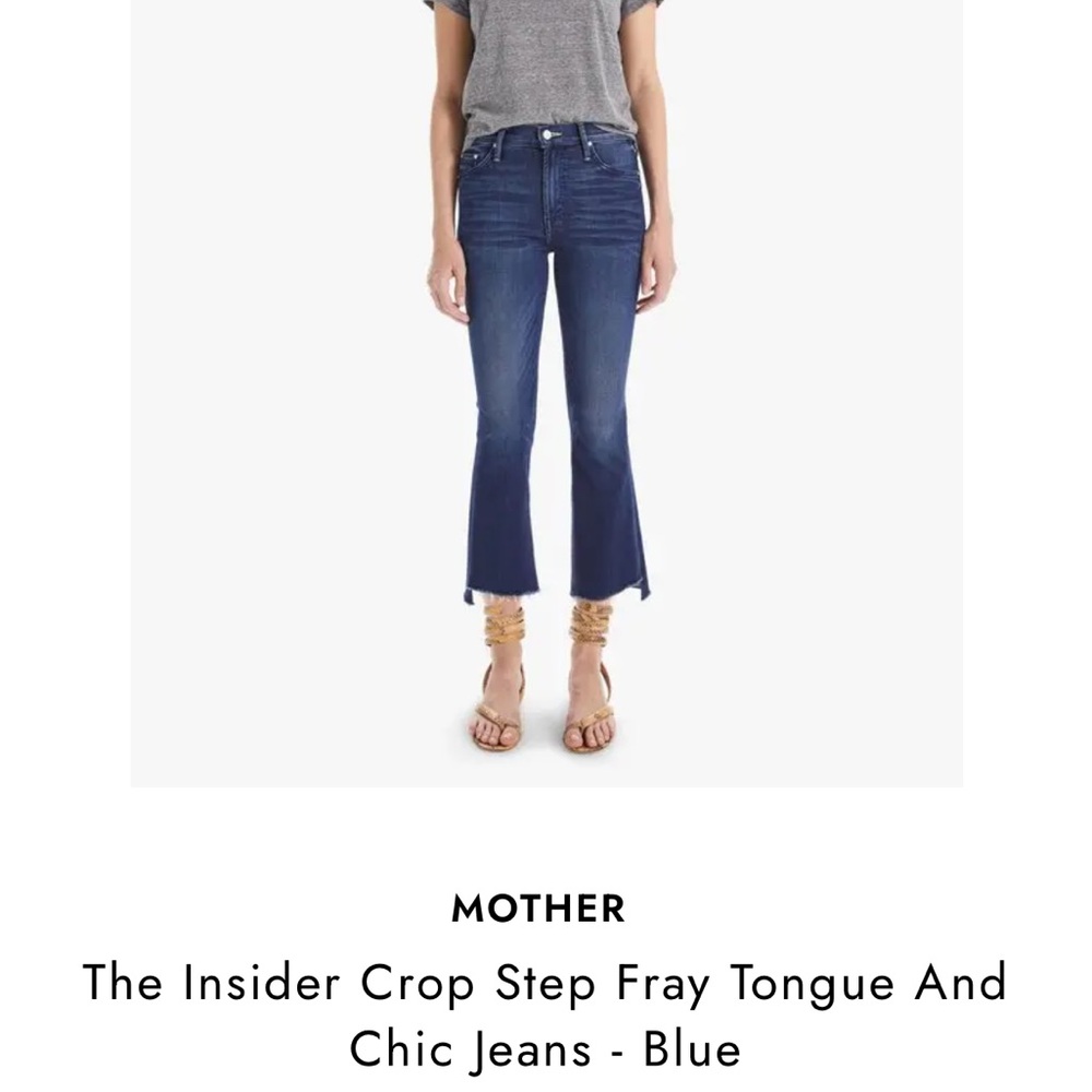 MOTHER denim  - insider crop step fray - tongue and cheek